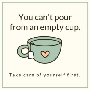 You cant pour from an empty cup